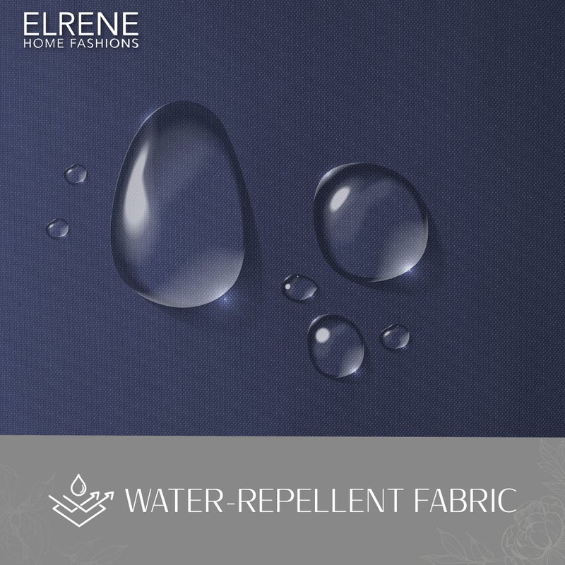 Elrene ستارة داخلية/خارجية مقاومة للعوامل الجوية من إيلرين هوم فاشن، لون أزرق، 52 بوصة عرض × 95 بوصة طول - Image 4